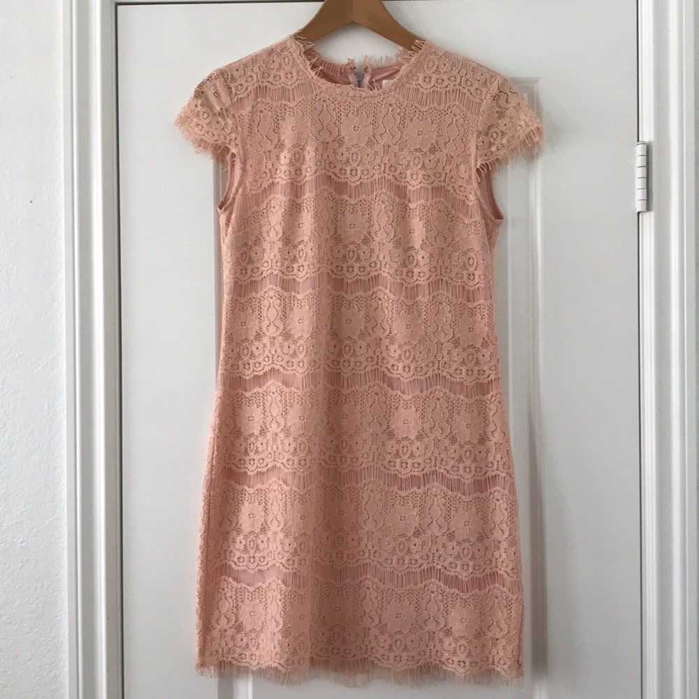 Dolce Vita Ares Blush Lace Mini Dress pink size S